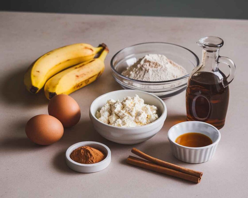Cottage Cheese Banana Bread Ingredients
