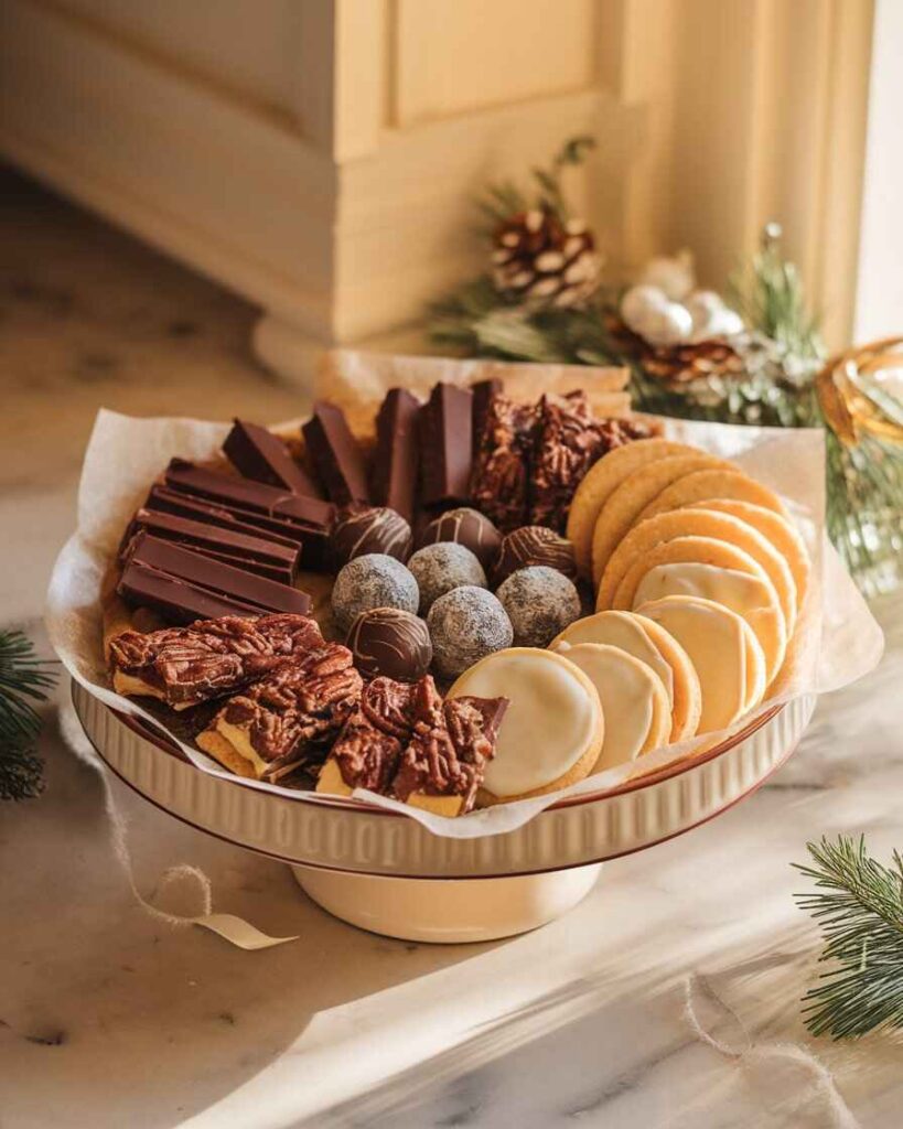 Pecan Pie Bark Holiday Tray