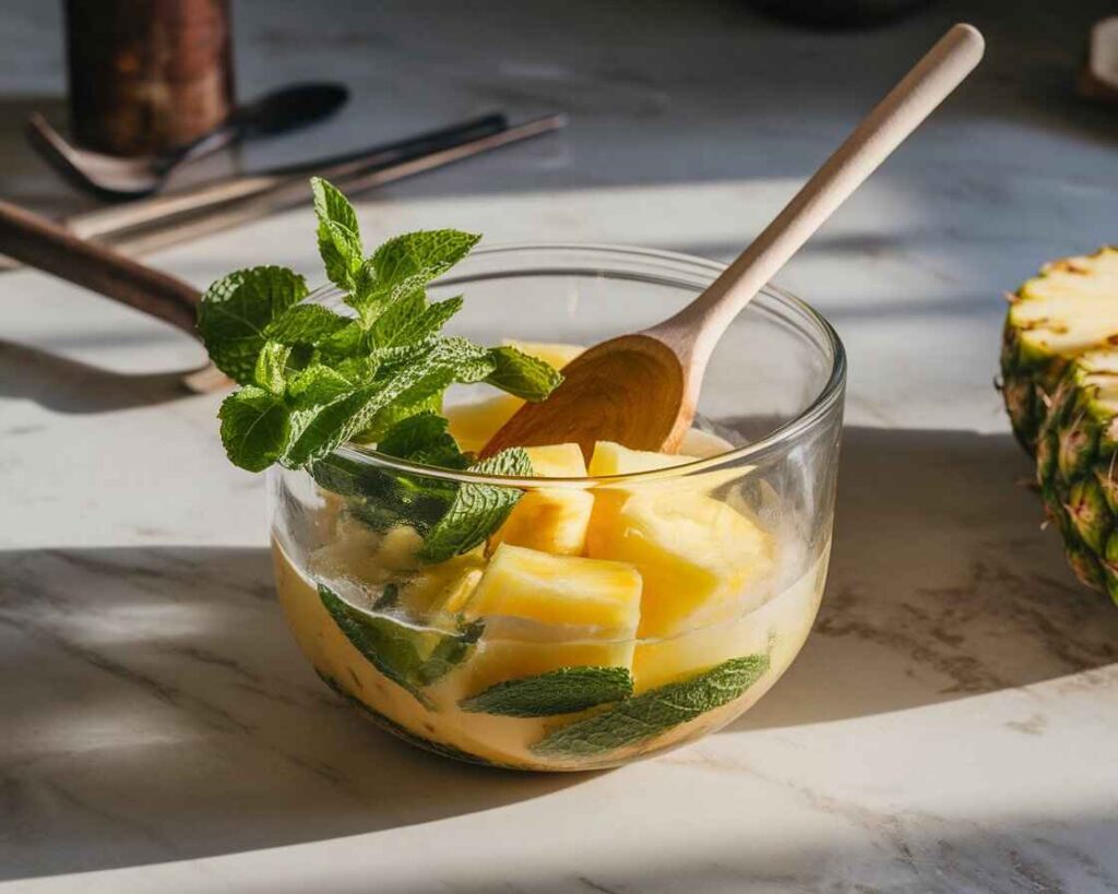 Pineapple Mocktail Preparation Steps