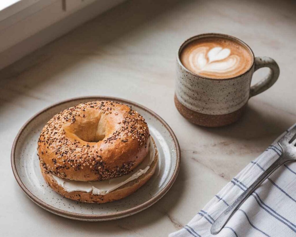 Protein Bagel Coffee Pairing