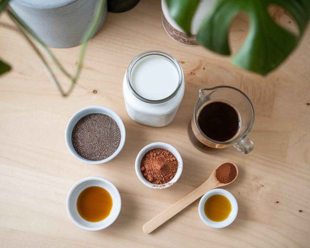 Tiramisu Chia Pudding Ingredients